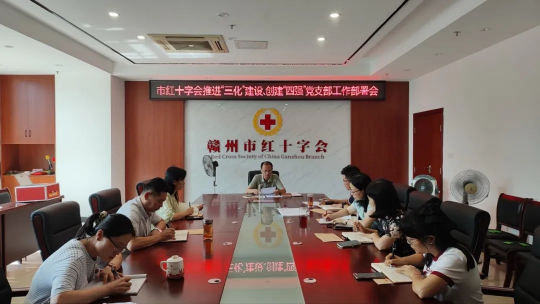 市红十字会与市红十字博爱基金会联合党支部召开推进“三化”建设、创建“四强”党支部工作部署会